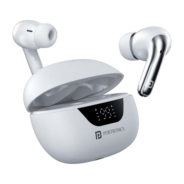 Portronics Harmonics Twins 28 ANC TWS in Ear Earbuds (White)
