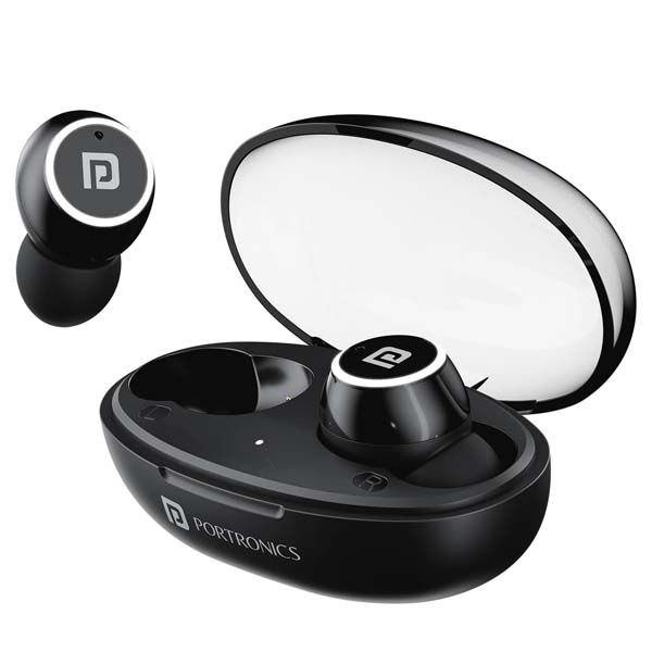 Portronics Harmonics Twins S13 in Ear True Wireless Earbuds with Mic (Black)