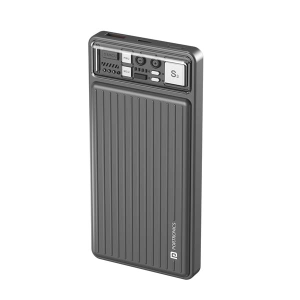 Portronics Luxcell 10K 10000 mAh Designer Power Bank (Black)