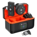 Portronics Vlogmate 3 Dual Wireless Collar Lapel Microphone with ENC Noise Cancellation & Charging Case