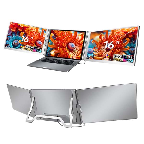 RIITEK 16" Portable Tri-Screen Monitor Extender