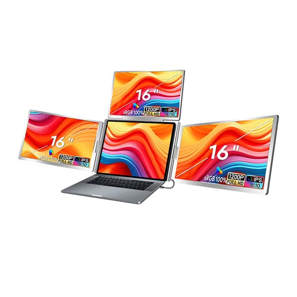 RIITEK 16" Quad Monitor Laptop Screen Extender