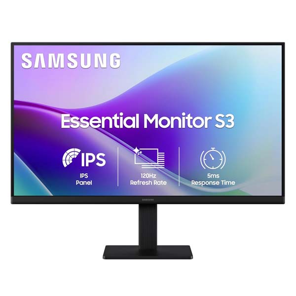 Samsung Essential S3 LS24F320GAWXXL 24 Inch 120Hz 1920 x 1080 Resolution 5ms Response Time IPS Panel Gaming Monitor