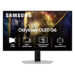 Samsung LS27DG610SWXXL Odyssey G6 OLED 27 Inch Gaming Monitor (Silver)