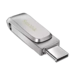 SanDisk Ultra Dual Drive Luxe 256GB USB Type C Flash Drive (Silver)