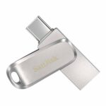 SanDisk Ultra Dual Drive Luxe 32GB USB Type C Flash Drive (Silver)