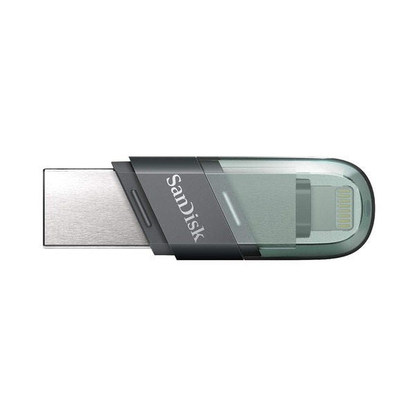 SanDisk iXpand USB 3.0 Flash Drive Flip 64GB for iOS and Windows (Sea Green)