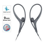 Sony MDR AS410AP Wired in Ear Headphone with Mic Black 2