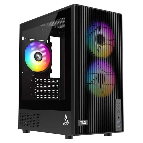 TAG Gamerz EVA Mid-Tower M-ATX Gaming Cabinet (Black)