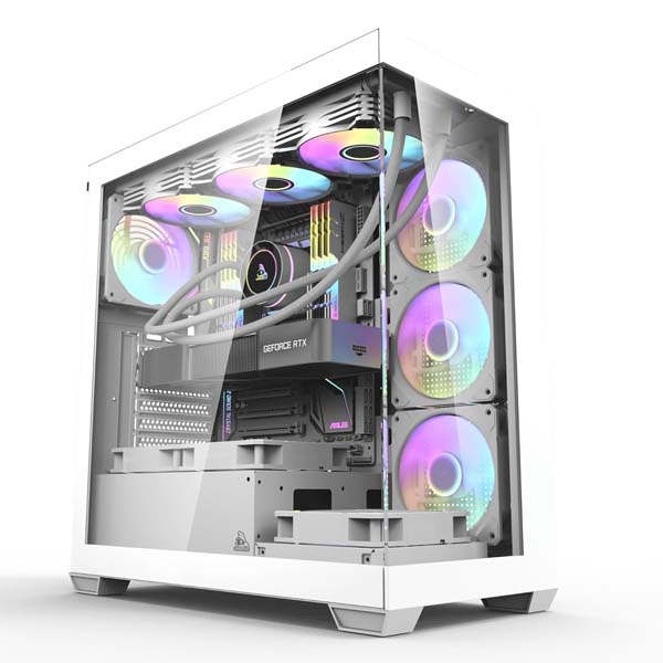 TAG Gamerz Luminor ARGB ATX Mid-Tower Cabinet (White)
