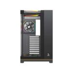 TAG Gamerz Supernova Mid-Tower Computer Case/Gaming Cabinet with 3 Side Glass Panoramic View| Pre-Installed 7 ARGB PWM Fans | Anti Sag Bracket | Support Reverse Connection motherboards PC CASE Black - Image 4