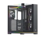 TAG Gamerz Supernova Mid-Tower Computer Case/Gaming Cabinet with 3 Side Glass Panoramic View| Pre-Installed 7 ARGB PWM Fans | Anti Sag Bracket | Support Reverse Connection motherboards PC CASE Black - Image 6