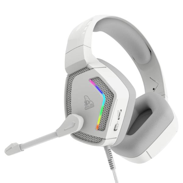 TAG Gamerz Victor RGB Black Over-Ear Gaming Headphone (White)