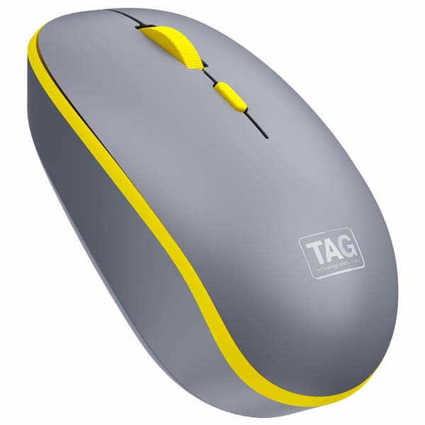 TAG WM500 Wireless Mouse (Grey/Yellow)