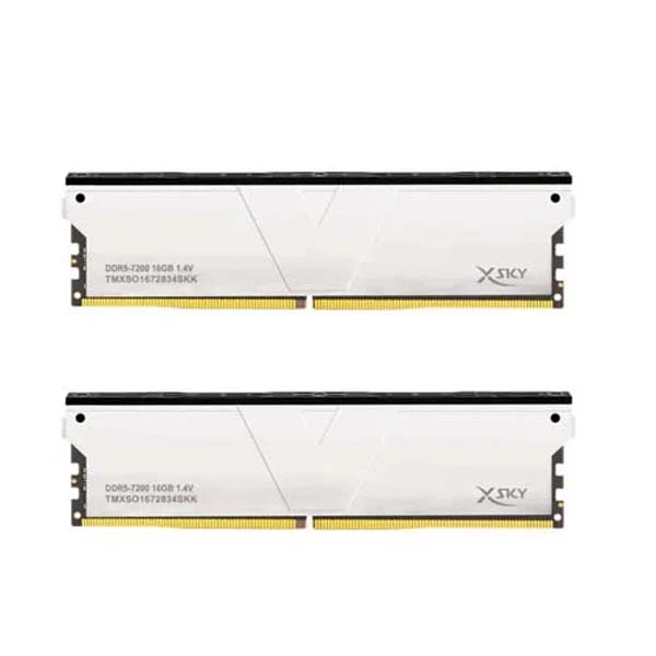 V-COLOR Manta XSky 64GB ( 32GB x 2 ) 7200MHz DDR5 RAM Memory (Silver) TMXSO1672834SKK