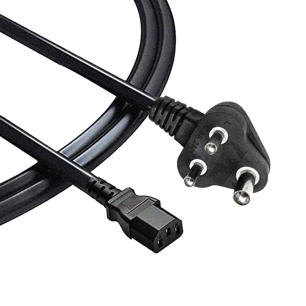 TPS Replacement Desktop Power Cable Cord (1.5 Meter) BIS Certified - 3 Pin Indian Plug