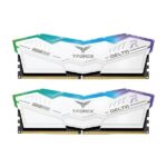TeamGroup T-Force Delta RGB 64GB (32GBx2) DDR5 5200MHz Desktop RAM (White)