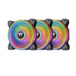 Thermaltake Riing Quad 14 RGB Radiator Fan TT Premium Edition 3 Fan Pack Black 1