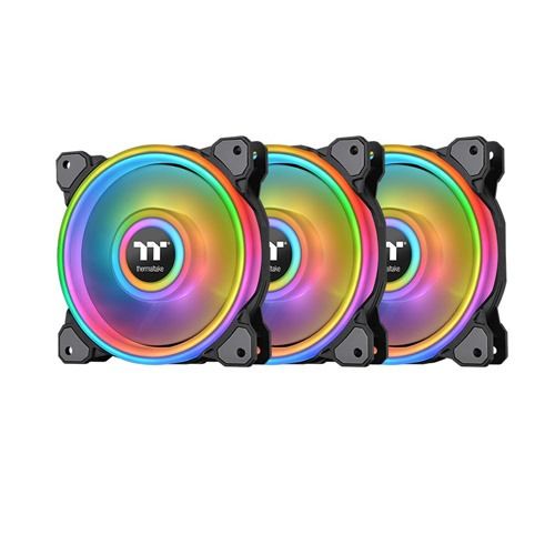 Thermaltake Riing Quad 14 RGB Radiator Fan TT Premium Edition 3 Fan Pack Black 1