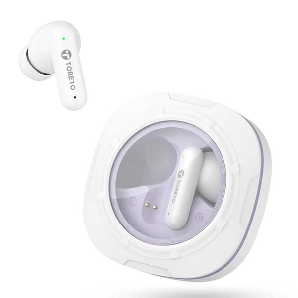 Toreto Air Bliss True Wireless Earbuds (Purple White)
