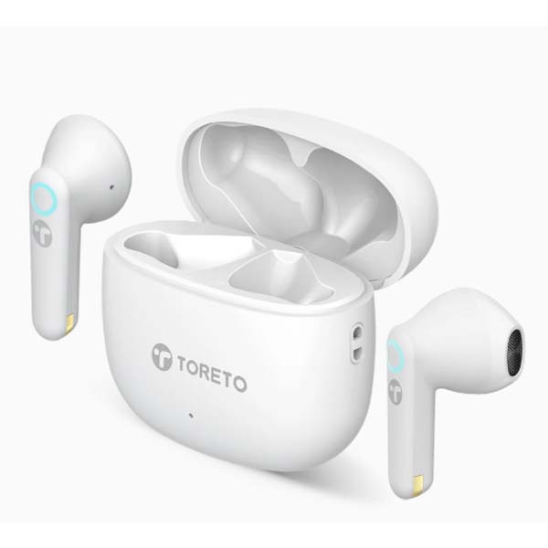 Toreto Air Glow Wireless Earbuds (White)