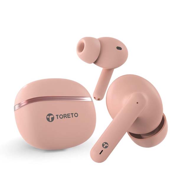 Toreto Air sync TWS Wireless Earbuds (Pink)