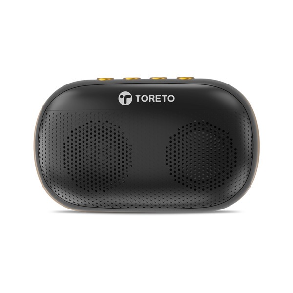 Toreto Bang Mini 6W Dual Audio Drivers TWS Portable Bluetooth 5.0 Speaker (Black)