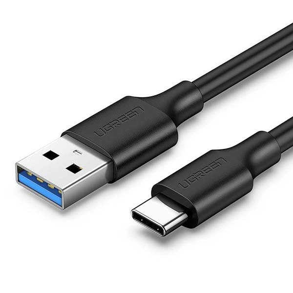 UGREEN US184 USB 3.0 A Male to Type C Male Cable Nickel Plating 2m (Black-20884)