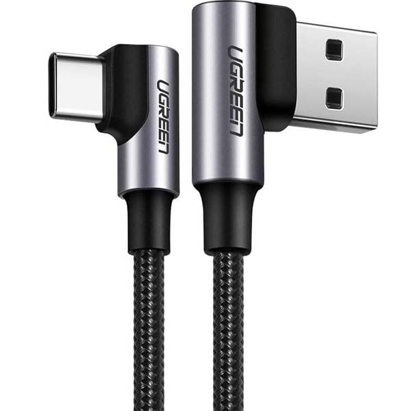 Ugreen 90° Angled Cable USB C USB 2.0 480Mbps 3A 3m (Black