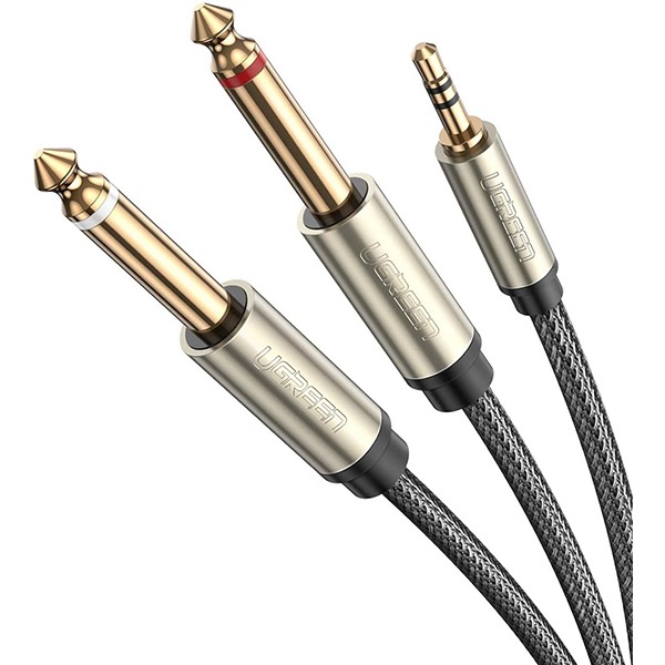 Ugreen AV126 3.5Mm Trs To Dual 6.35Mm Ts Audio Cable 3M (Gray 10618)