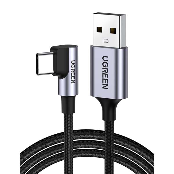 Ugreen US284 50941 Right Angle USB-A to USB-C 3A Cable 1m (Gray)