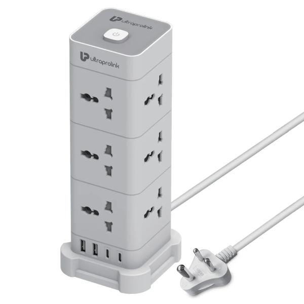 UltraProlink UM1190U Power Tower Surge Protector with 12 Sockets