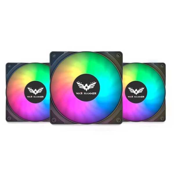 WAR HAMMER Kratos IF 120 Auto RGB Kit Value Series 120mm 1500 RPM Case Fan