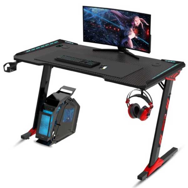 WAR HAMMER Kratos Rgb Gaming Desk (Black)