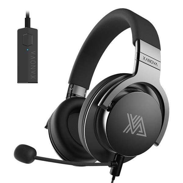 XANOVA Juturna-U Wireless + Bluetooth 7.1 Surround Gaming Headphones with Mic
