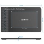 XP-PEN StarG640S Android Supported Graphics Drawing Tablet Pen Tablet, 6 Shortcut Keys, 8192 Levels of Pressure Sensitivity, Battery-Free Stylus and 20 Replacement nibs (Black, 6x4 Size) - Image 2