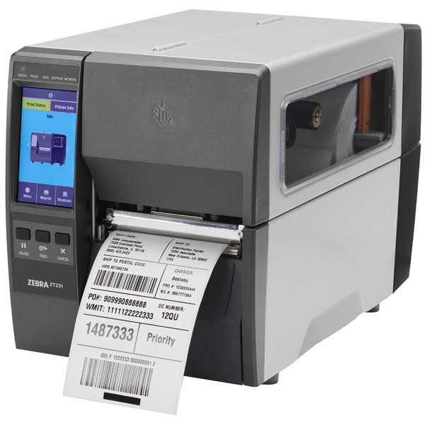 ZEBRA ZT231 Thermal Shipping Label Printer (Black)
