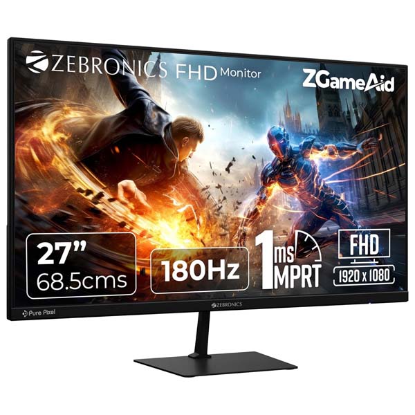 ZEBRONICS Zeb N27A 27 inch FHD 1920x1080 Gaming Monitor