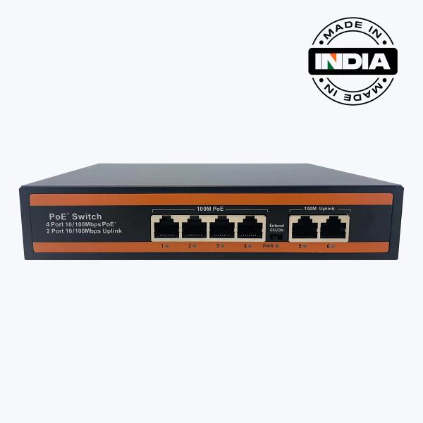 ZEBRONICS Zeb 4PPM2UM POE Switch 4 Port