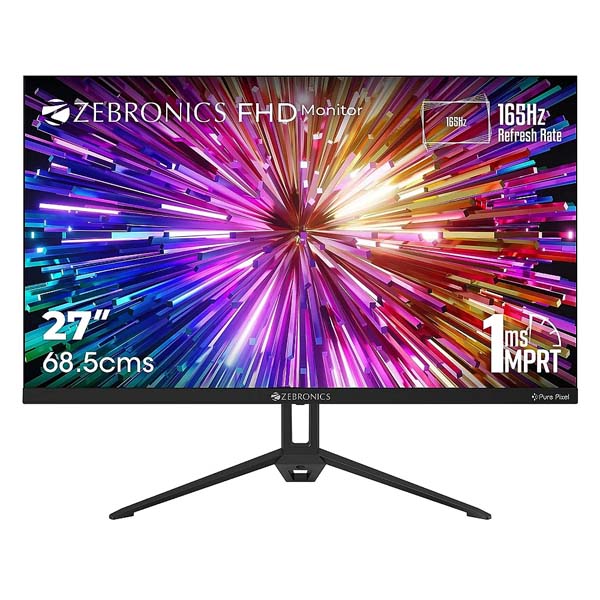 Zebronics ZEB-S27A 165Hz 27 inch Gaming Monitor - FHD 1920x1080p
