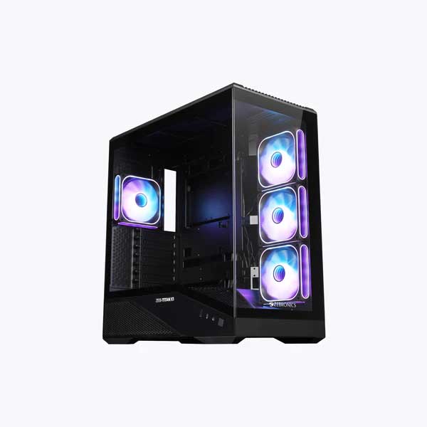 Zebronics Zeb Titan X1 E-ATX Mid Tower Cabinet (Black)