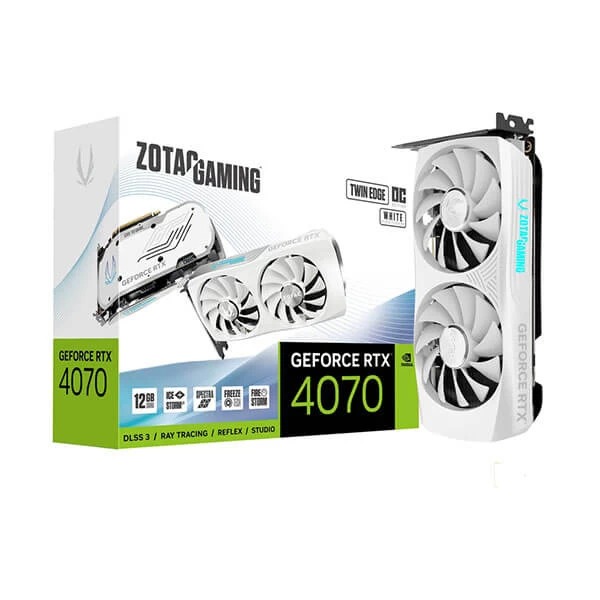 Zotac Gaming RTX 4070 Twin Edge OC Edition 12GB Graphics Card (White)