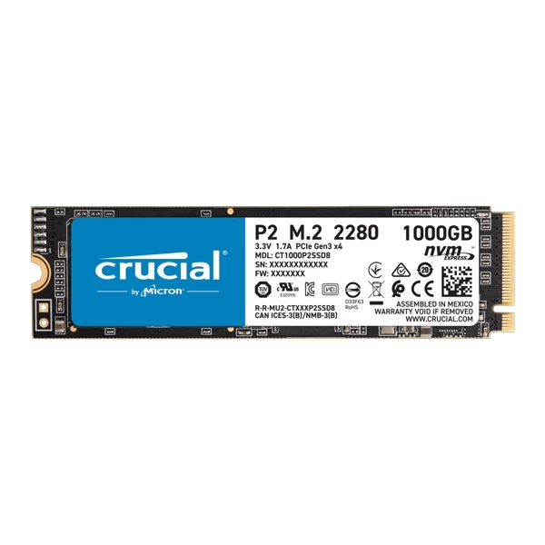 Crucial P2 1TB 3D NAND NVMe PCIe M.2 SSD
