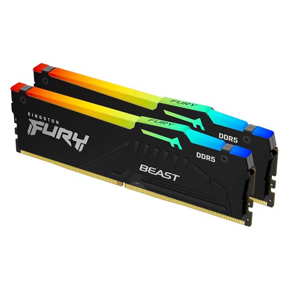 Kingston FURY Beast Black RGB EXPO 16GB (2x8GB) 6000MT/s DDR5 CL30 DIMM Desktop Gaming Memory